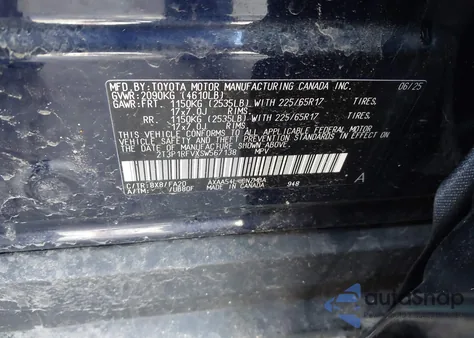 2025 Toyota Rav4 Xle from USA, damaged, VIN 2T3P1RFVXSW567138